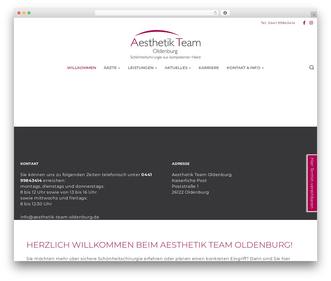 Blade WordPress theme - aesthetik-team-oldenburg.de