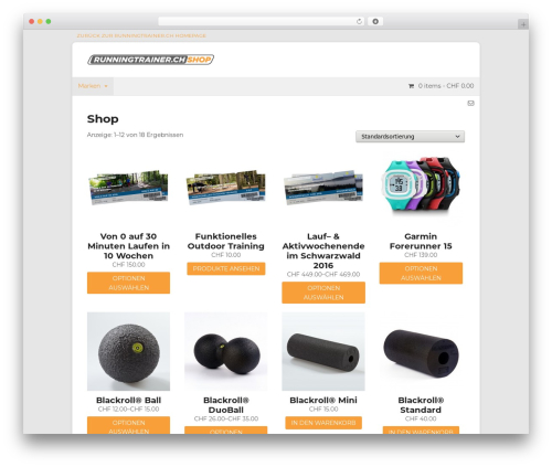 Woocommerce brands WordPress plugin - shop.runningtrainer.ch