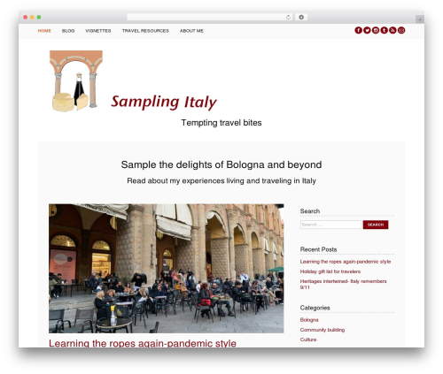 Crescent WordPress travel theme - samplingitaly.com