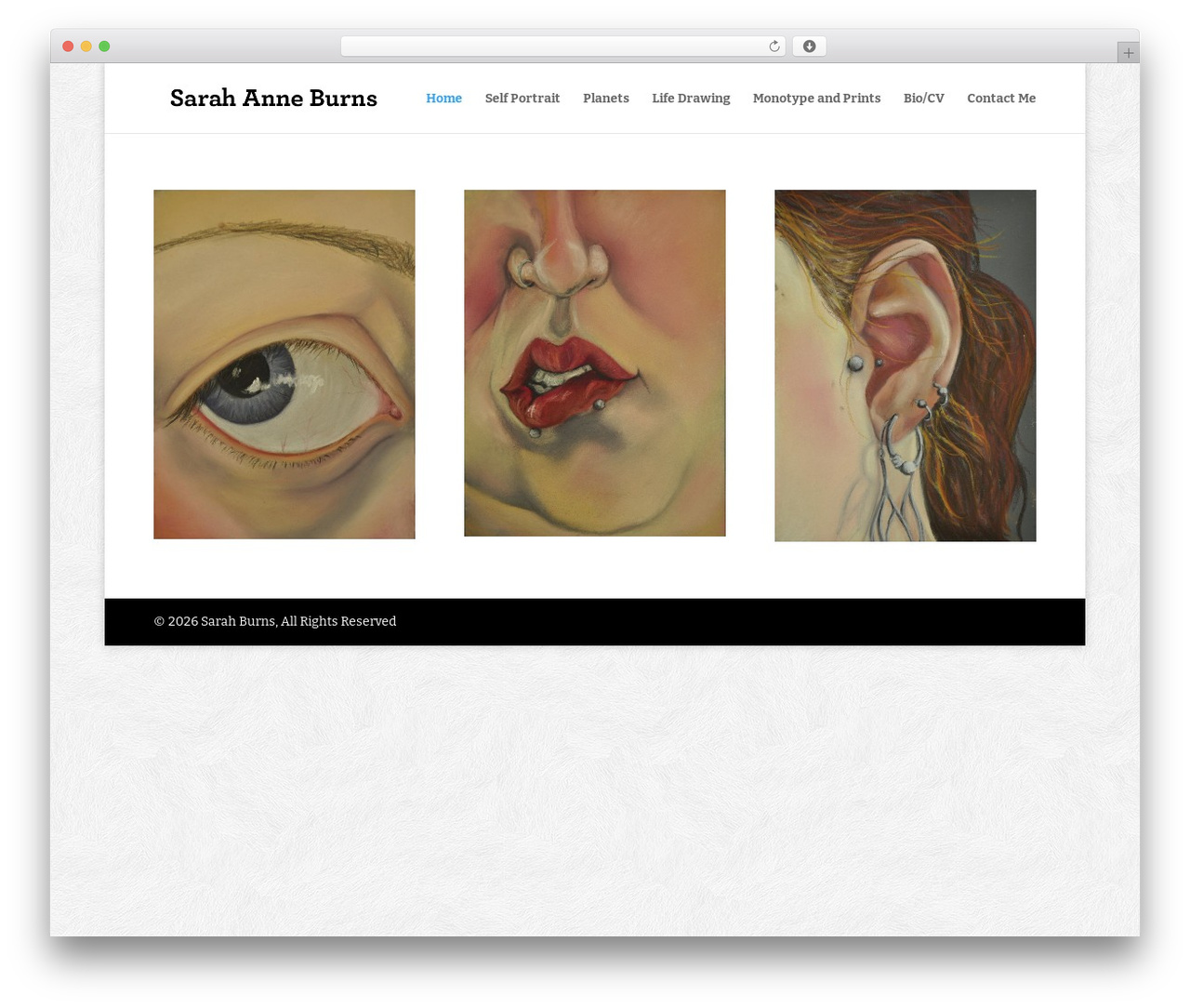 Divi WordPress portfolio theme - sarahanneburns.com