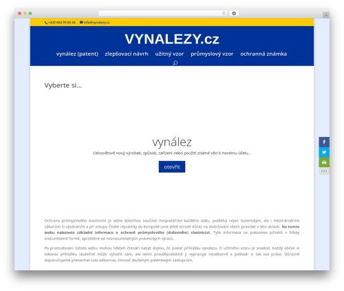 Divi WordPress theme - vynalezy.cz