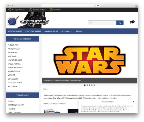 Ajaxy search form WordPress plugin - scifishop.se