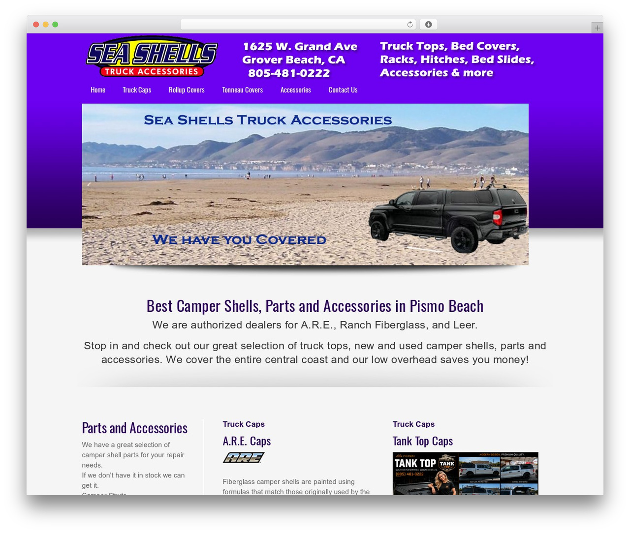 Genesis WordPress theme - seashellstruckacc.com