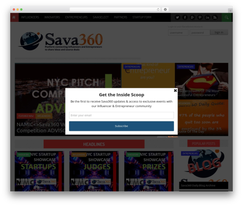 Nadia top WordPress theme - sava360.com
