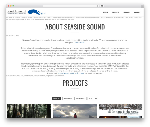 North theme WordPress - seasidesoundstudio.com