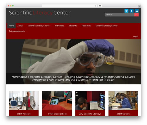 Open Mind WordPress theme - scientificliteracycenter.org