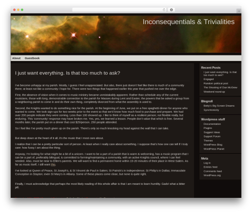 Open Sourcerer WordPress theme - seaners4real.net