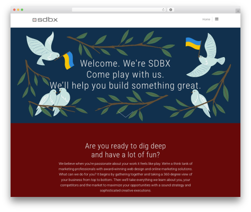 sdbx WordPress theme - sdbxstudio.com