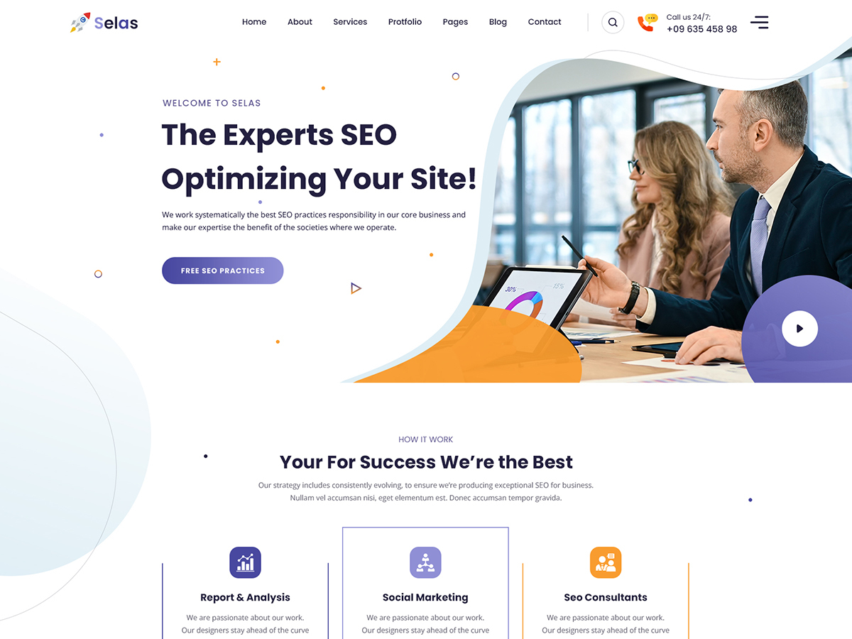 Selas theme WordPress by wpdream