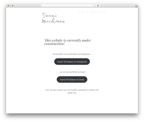 Spun WP theme - sanniweckman.com Spun WP theme - sanniweckman.com