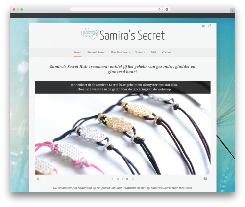 WordPress theme Enfinity by Pixedelic - samirassecret.com