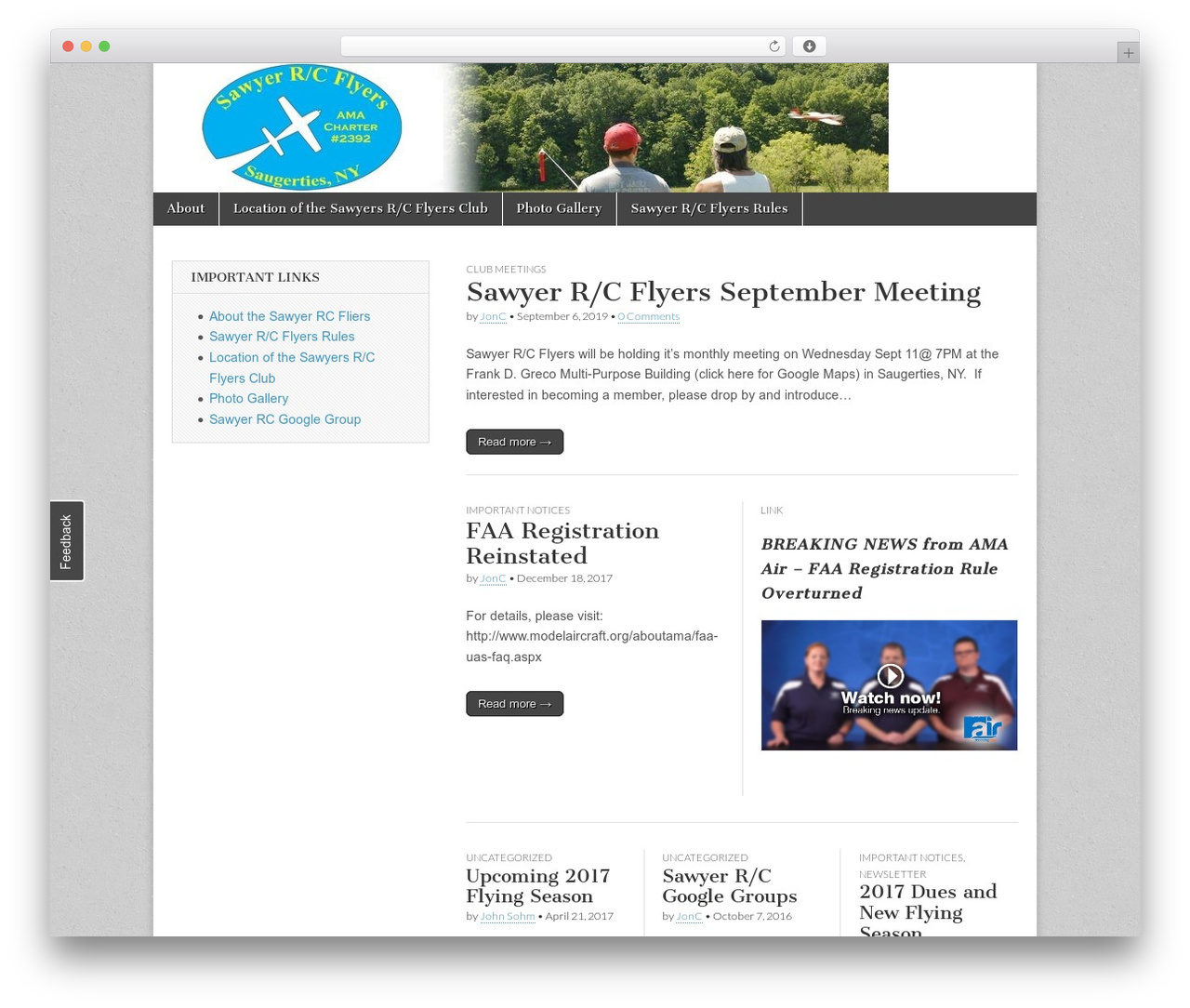 WordPress theme Magazine Basic - sawyer-rc.org