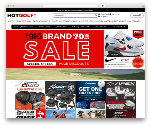 WordPress theme Oxygen2 - hotgolf.co.uk