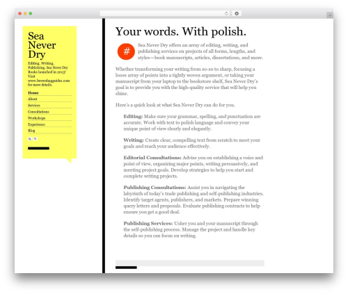 WordPress website theme Esquire - seaneverdry.com