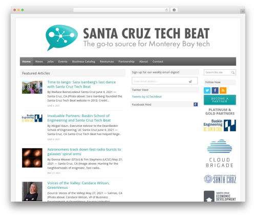WP theme Volt - santacruztechbeat.com