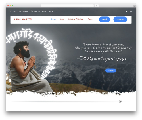 Yoku WordPress theme - ahimalayanyogi.com