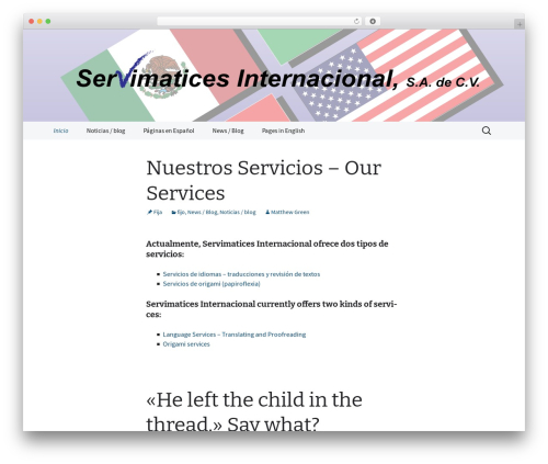 2013 Blue WordPress theme - servimatices.com