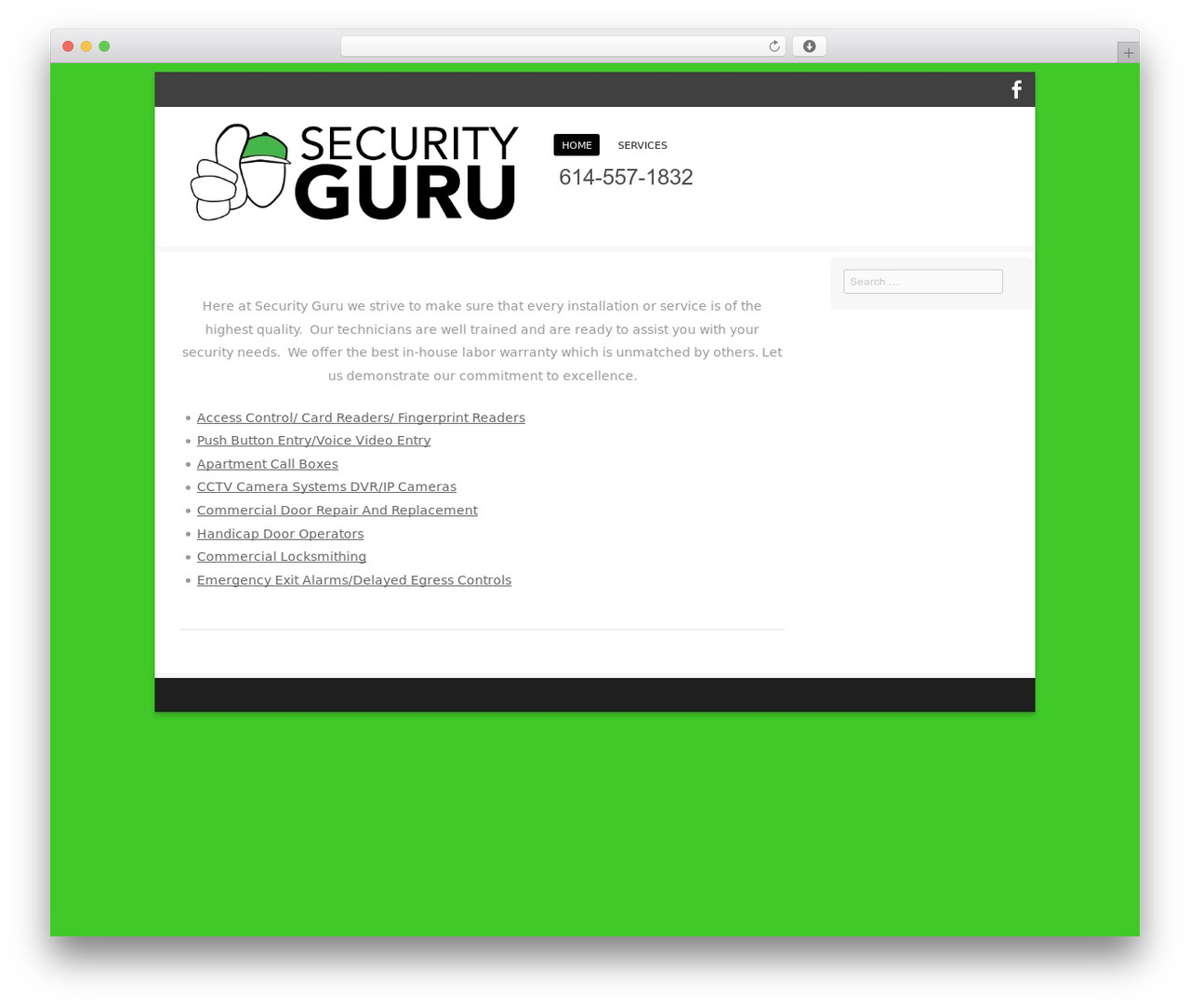 Bota free WordPress theme - securityguruohio.com