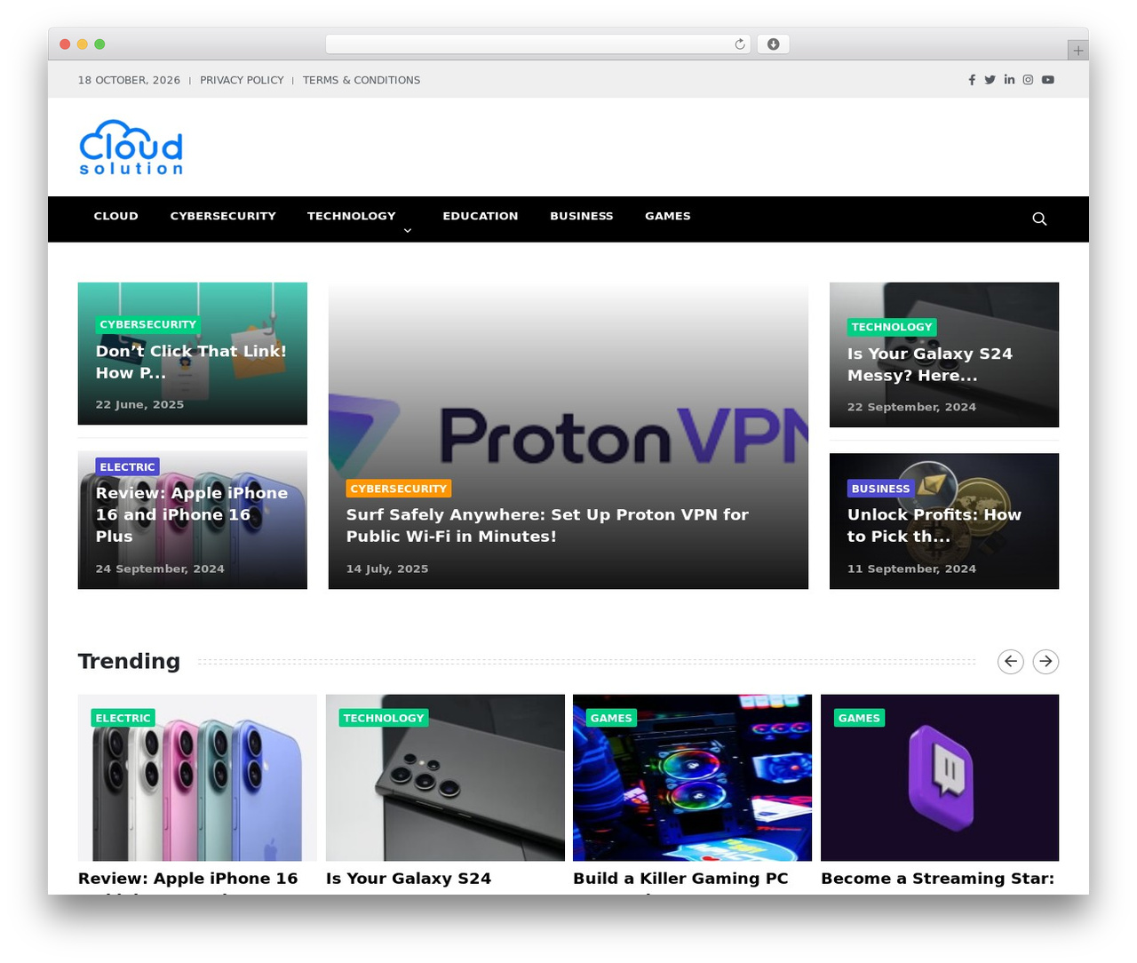 Cloud Solution WordPress theme - cloudsolution.net