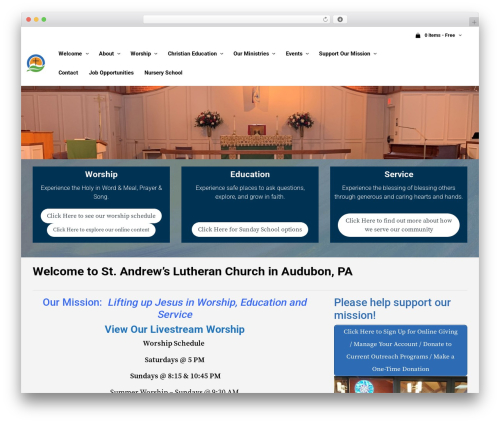 Component shortcodes WordPress plugin - standrewslutheran.com
