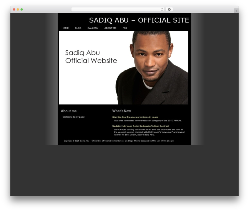OnStage theme WordPress - sadiqabu.com