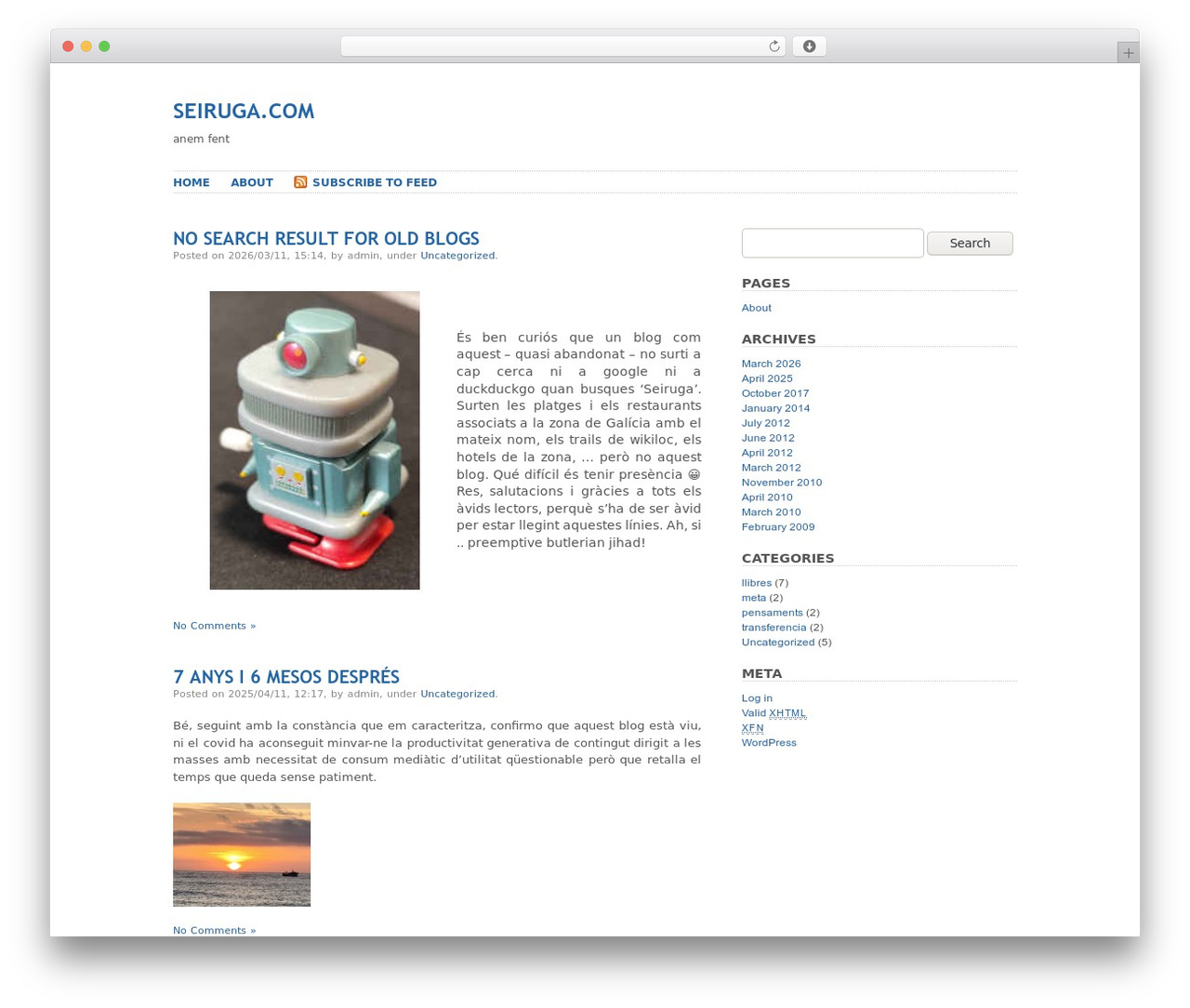 Plainscape theme WordPress - seiruga.com
