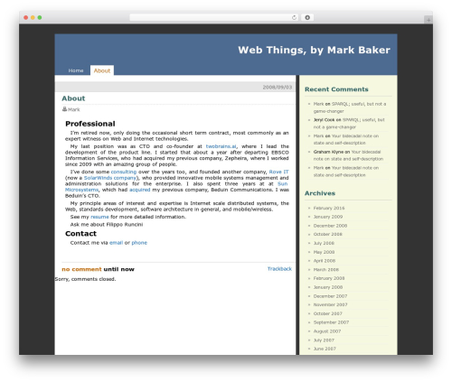 SimpleBlocks WordPress theme - markbaker.ca