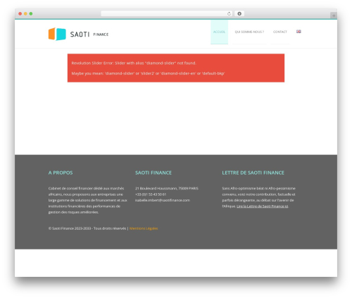 Theme WordPress Diamond WordPress - saotifinance.com/accueil