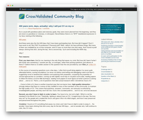Theme WordPress Stack Exchange - stats.blogoverflow.com