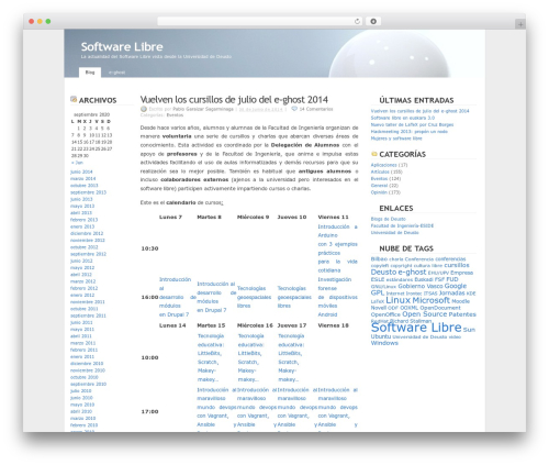 TripleK2 theme WordPress - softwarelibre.deusto.es