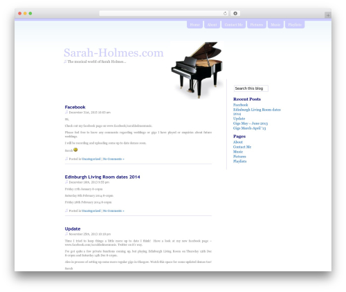 Violinesth WordPress theme - sarah-holmes.com/wordpress