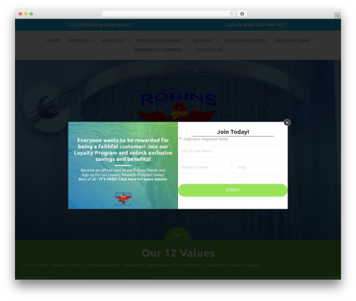 WordPress theme Beaver Builder Theme - robinsplumbing.com