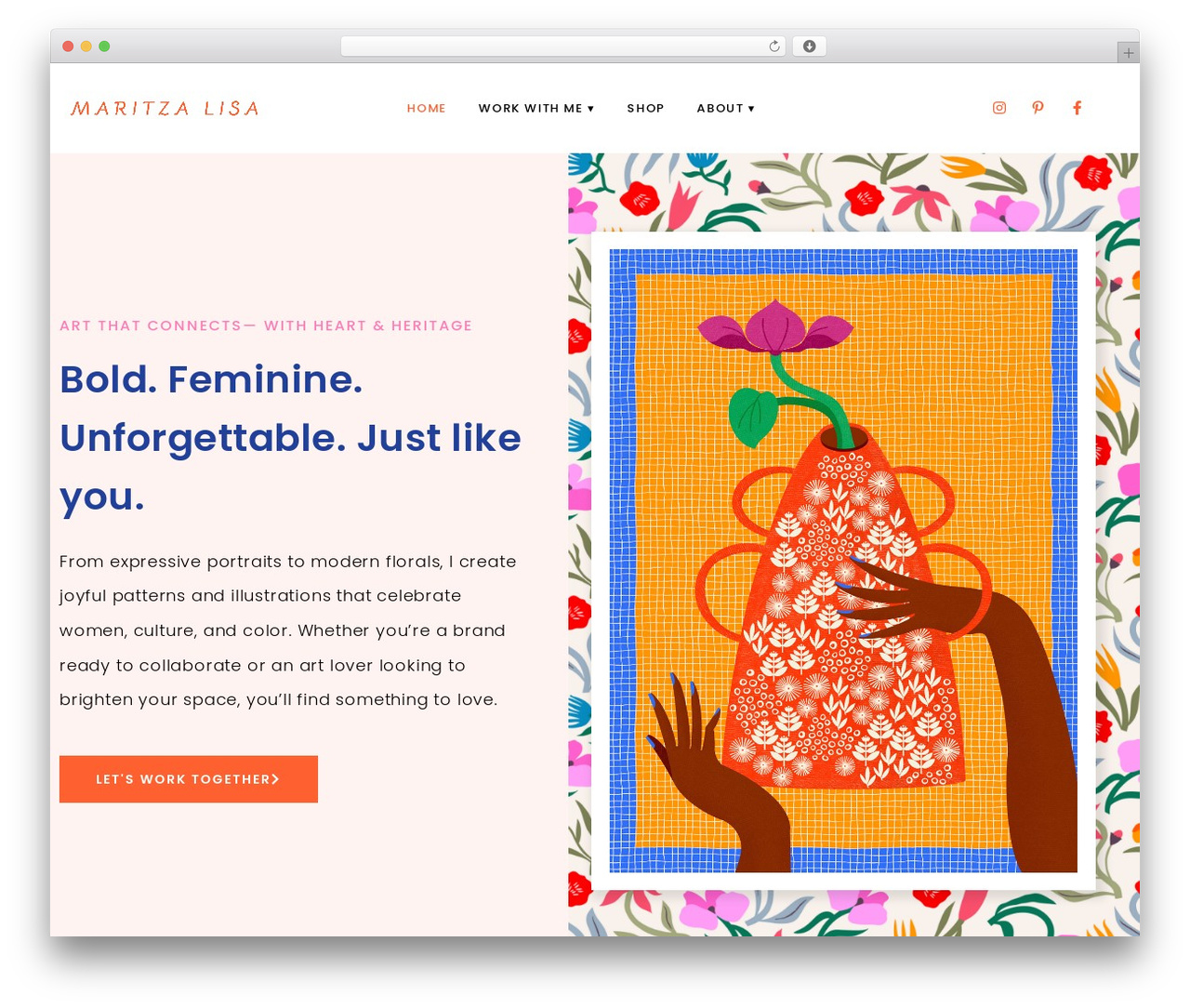 WordPress theme ChicBloom - maritzalisa.com