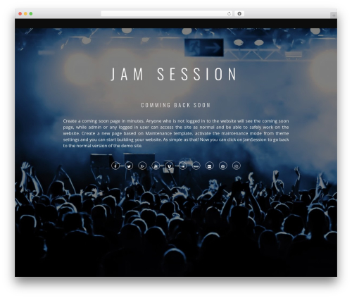 WordPress theme JamSession - smartwpress.com/jamsession/comming-back-soon