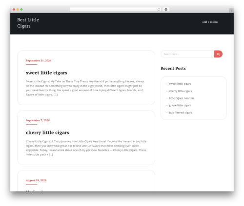 WordPress theme Navolio Light - bestlittlecigars.com