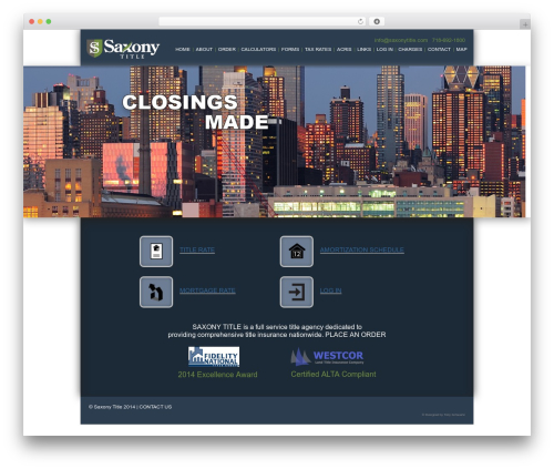 WordPress theme WP-Responsive - saxonytitle.com