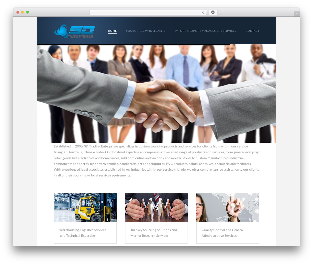 X WordPress website theme - sdtradingenterprises.com.au