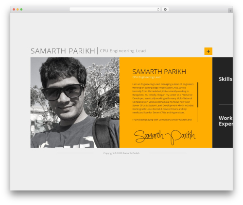 Best WordPress theme Profession - samarthparikh.com