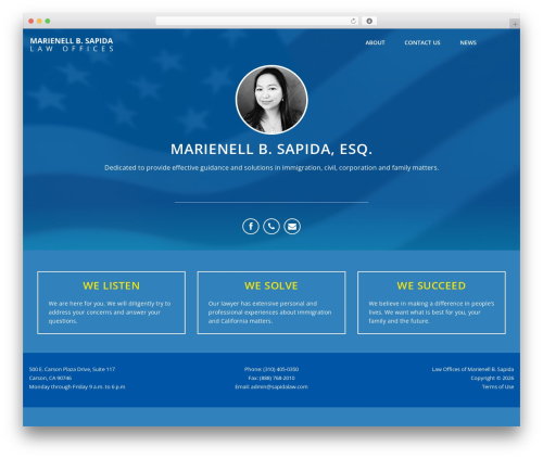 Convac Lite WordPress theme - sapidalaw.com