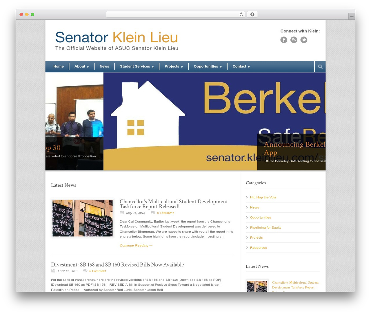Modernize WordPress theme - senator.kleinlieu.com