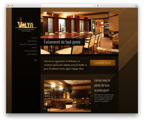 Myriad WordPress theme - salledereceptionvolta.com