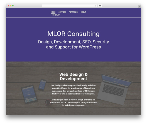 Responsive WordPress website theme - mlorconsulting.com