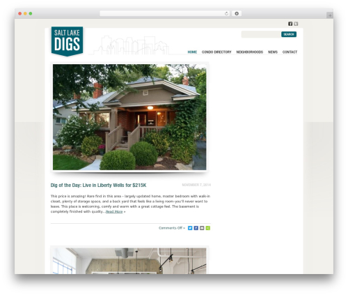 Salt Lake Digs WordPress theme - saltlakedigs.com