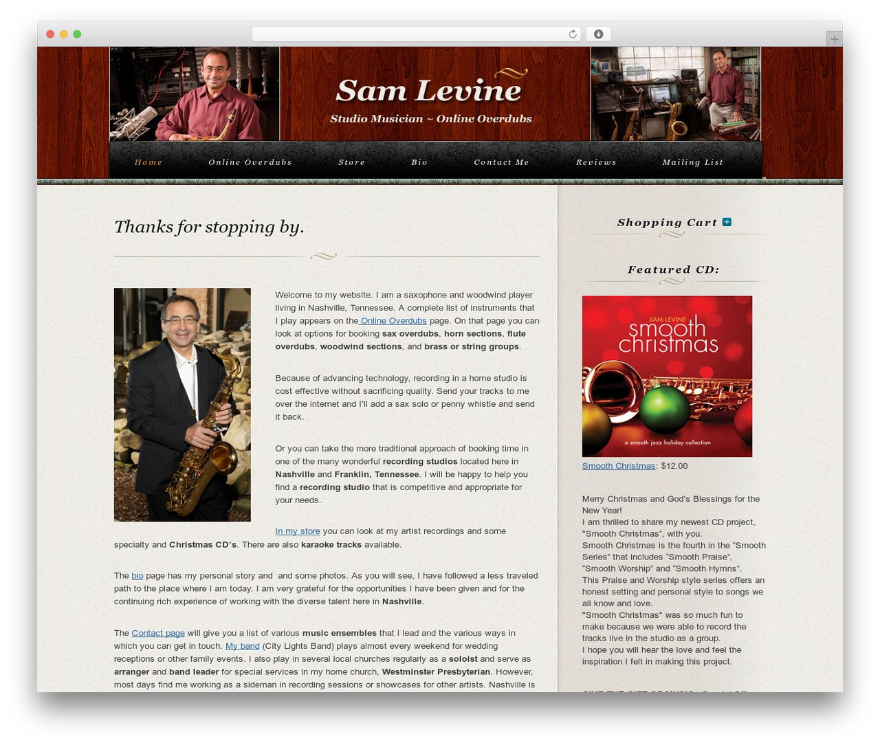Sam Levine WordPress theme - samlevinemusic.com Sam Levine WordPress theme - samlevinemusic.com