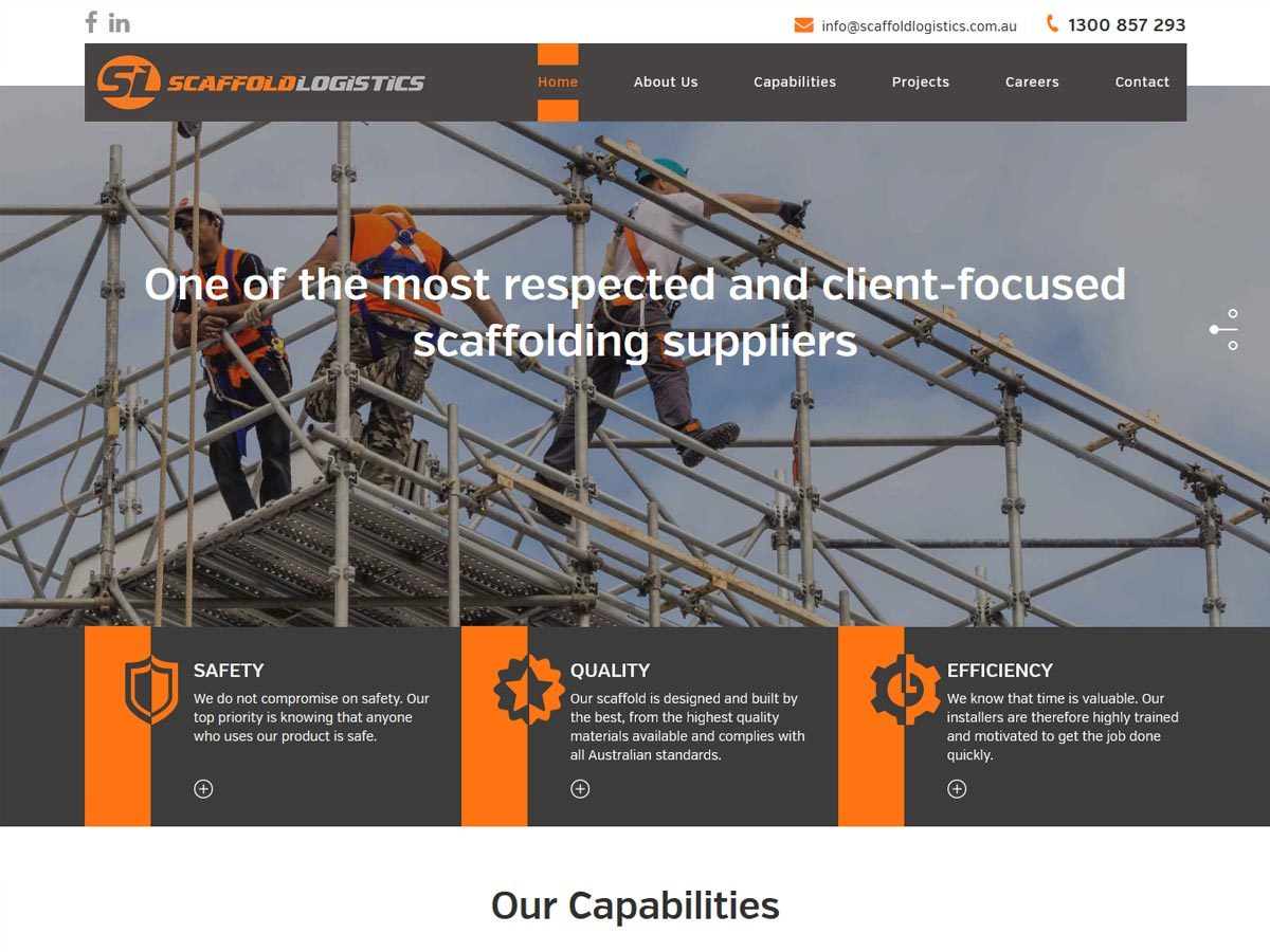 Scaffold Logistics premium WordPress theme by the 23digital team