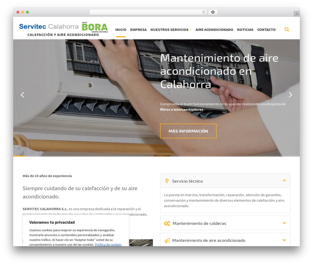 Theme WordPress Blue Collar - servitec-calahorra.es