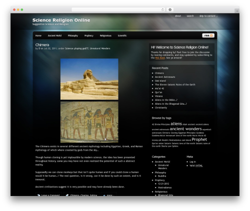 WordPress theme Pixel - sciencereligiononline.com