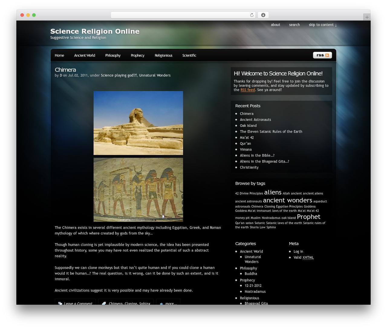 WordPress theme Pixel - sciencereligiononline.com