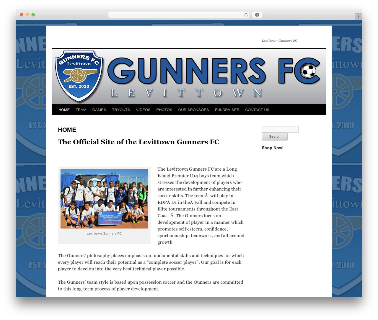 WordPress theme Twenty Ten - levittowngunnersfc.com