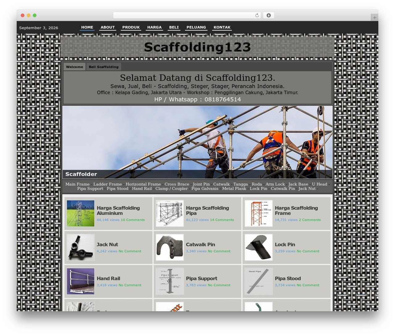 WordPress theme Zinet - scaffolding123.com WordPress theme Zinet - scaffolding123.com